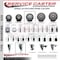 Service Caster 4'' Gray Polyurethane Wheel Swivel 3/4'' Square Stem Caster Set 2 Brakes, 4PK SCC-SQ20S414-PPUB-GRY-PLB-34-2-S-2 - alternate 2